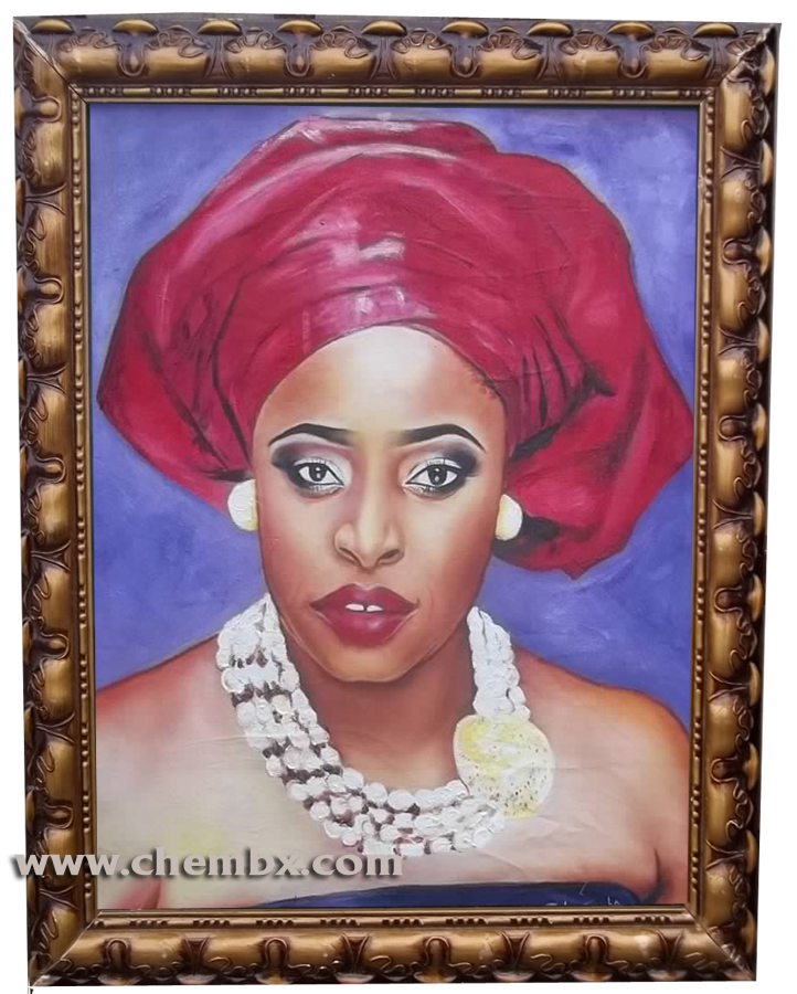 Individual portrait painting commission Lagos Nigeria